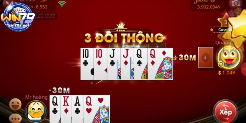 Những bộ bài đặc biệt của game tiến lên đếm lá Win79